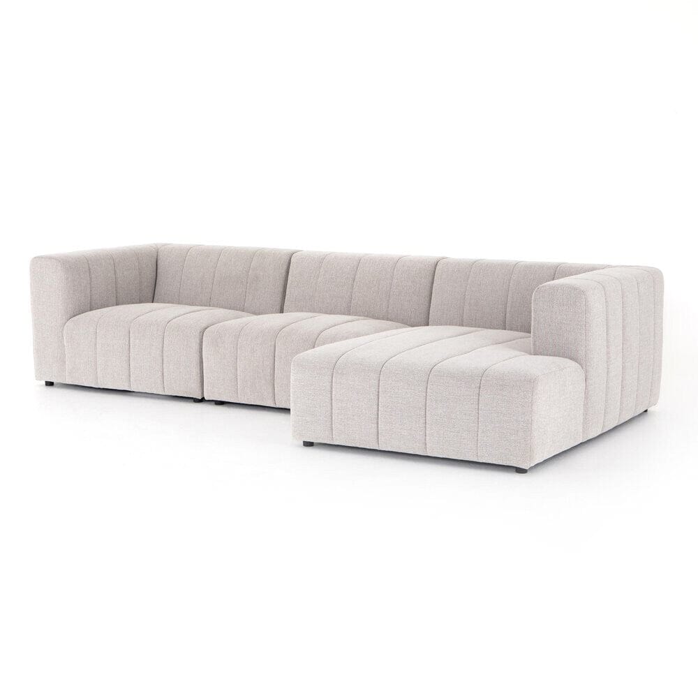 Four Hands - Grayson - Langham Channeled 3-Piece Sectional - Napa Sandstone - 225832-001 veiw 1