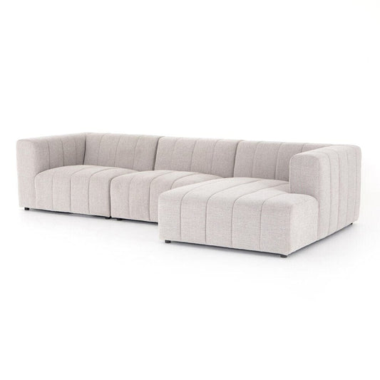 Four Hands - Grayson - Langham Channeled 3-Piece Sectional - Napa Sandstone - 225832-001 veiw 1