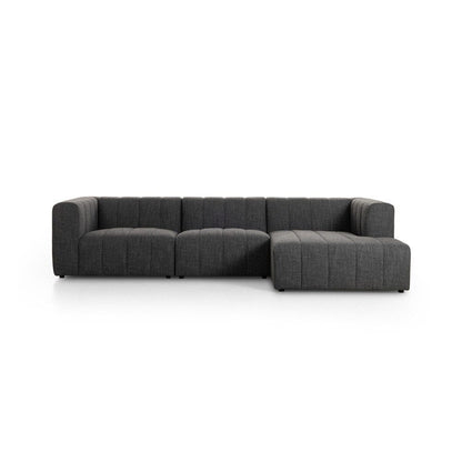 Four Hands - Grayson - Langham Channeled 3-Piece Sectional - Saxon Charcoal - 225832-005 veiw 2