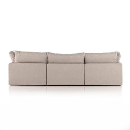 Four Hands - Centrale - Stevie 4-Piece Sectional W/ Ottoman - Destin Flannel - 232451-002 veiw 3