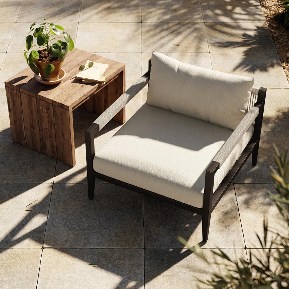 Four Hands - Solano - Sherwood Outdoor Chair, Bronze - Venao Ivory - 223203-021 veiw 4