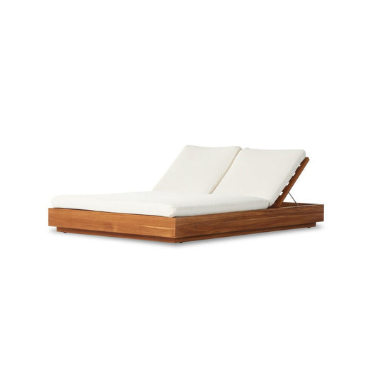 Four Hands - Solano - Kinta Outdoor Double Chaise Lounge - Faye Cream - 227877-006 veiw 1