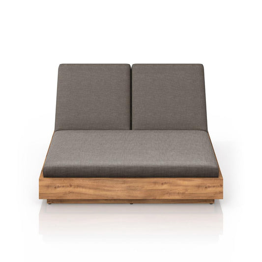 Four Hands - Solano - Kinta Outdoor Double Chaise Lounge - Venao Charcoal - 227877-001 veiw 2