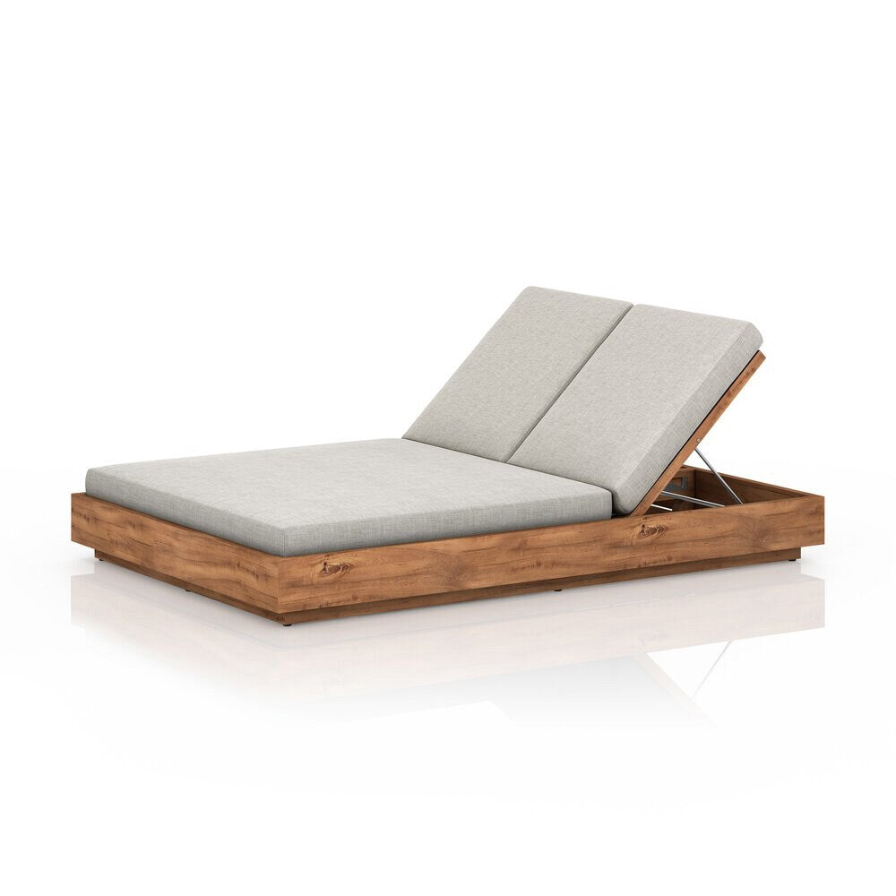 Four Hands - Solano - Kinta Outdoor Double Chaise Lounge - Venao Grey - 227877-005 veiw 1