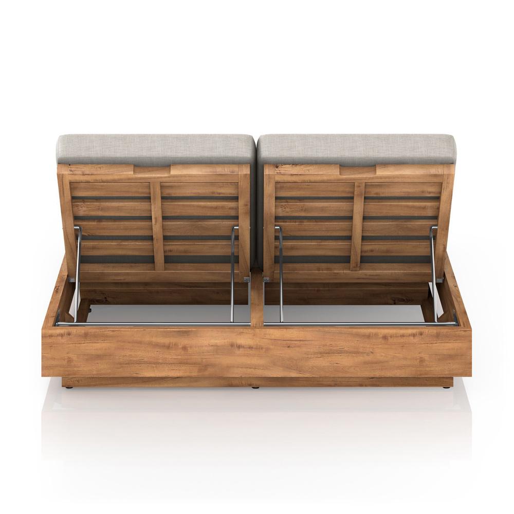 Four Hands - Solano - Kinta Outdoor Double Chaise Lounge - Venao Grey - 227877-005 veiw 5