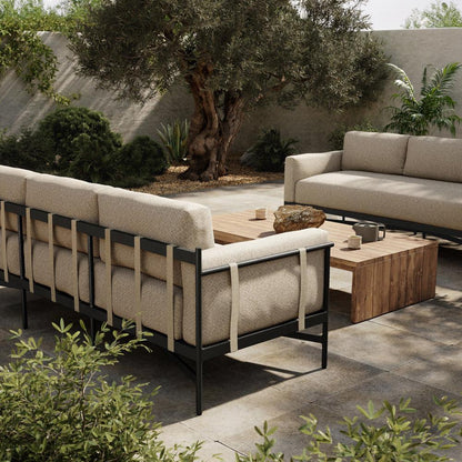 Four Hands - Solano - Hearst Outdoor Sofa - 99in - Faye Sand - 226933-010 veiw 4