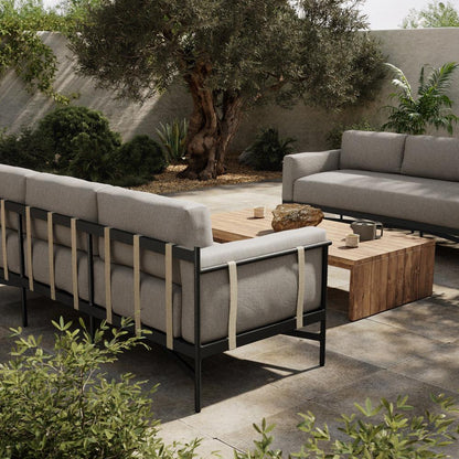 Four Hands - Solano - Hearst Outdoor Sofa - 99in - Venao Grey - 226933-007 veiw 4