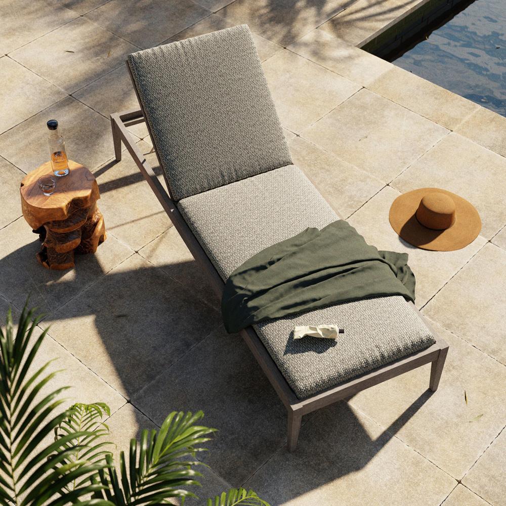 Four Hands - Solano - Sherwood Outdoor Chaise, Weathered Grey - Faye Ash - 226912-009 veiw 4