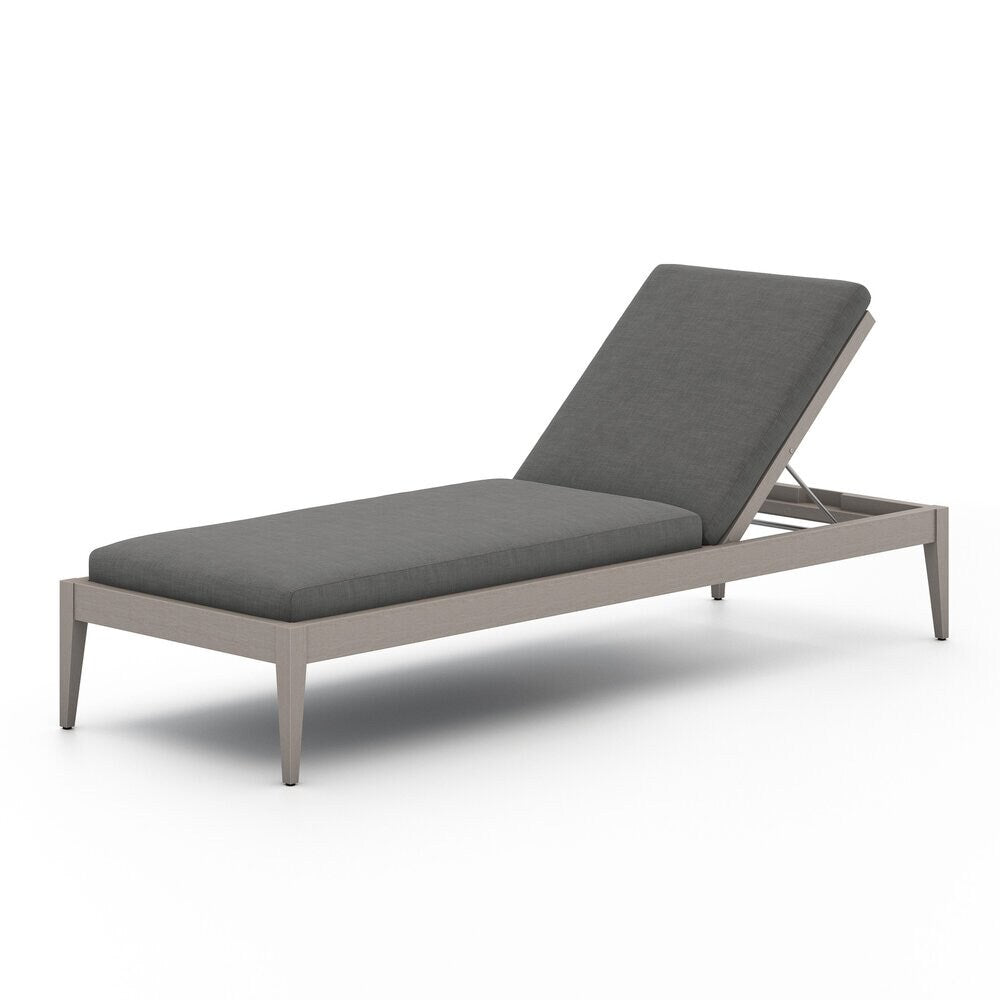 Four Hands - Solano - Sherwood Outdoor Chaise, Weathered Grey - Venao Charcoal - 226912-007 veiw 1