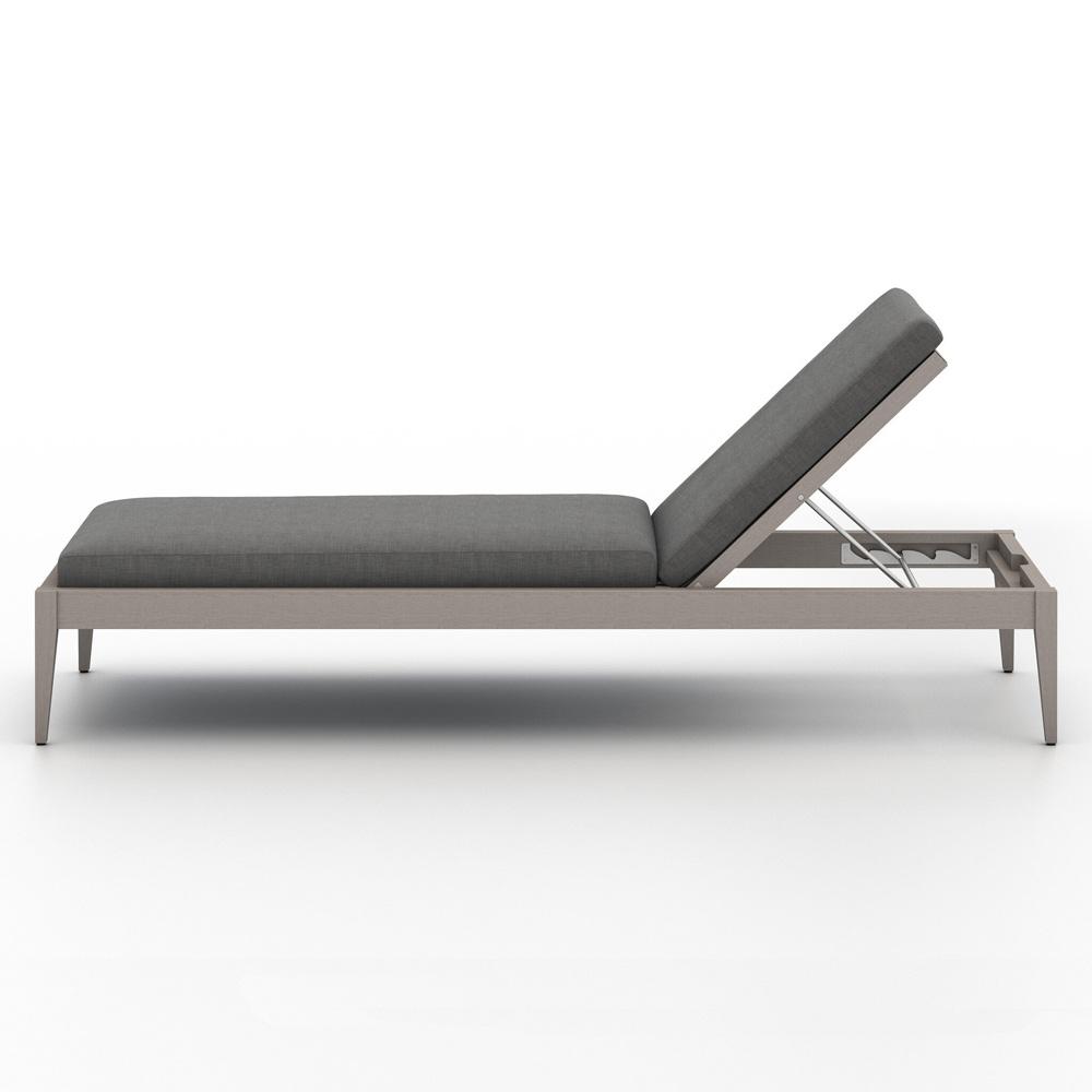 Four Hands - Solano - Sherwood Outdoor Chaise, Weathered Grey - Venao Charcoal - 226912-007 veiw 3