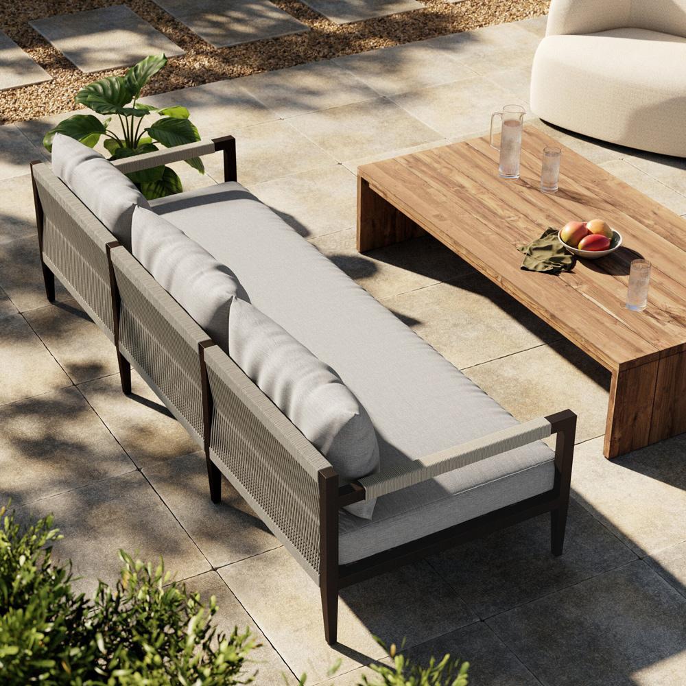 Four Hands - Solano - Sherwood Outdoor Sofa, Bronze - Venao Grey - 223340-007 veiw 4