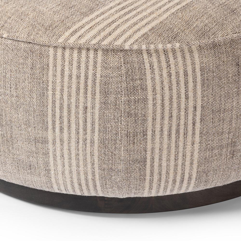 Four Hands - Westgate - Sinclair Large Round Ottoman - Manchester Flint - 106119-020 veiw 5