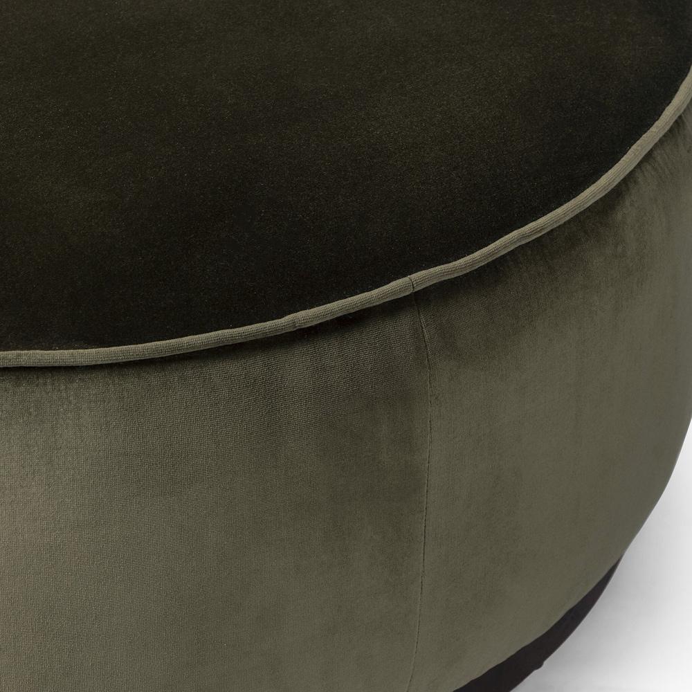 Four Hands - Westgate - Sinclair Large Round Ottoman - Surrey Olive - 106119-019 veiw 5