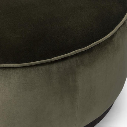 Four Hands - Westgate - Sinclair Large Round Ottoman - Surrey Olive - 106119-019 veiw 5