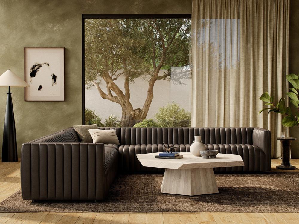 Four Hands - Grayson - Augustine 3-Piece Sectional - Deacon Wolf - 234068-003 veiw 4