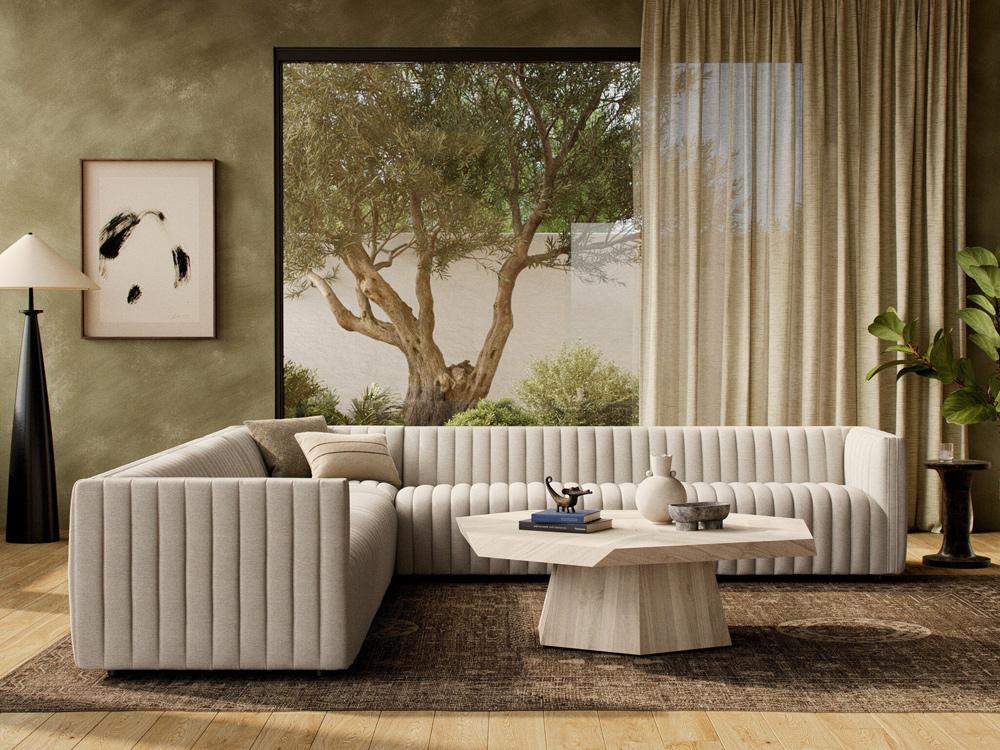 Four Hands - Grayson - Augustine 3-Piece Sectional - Dover Crescent - 234068-002 veiw 4