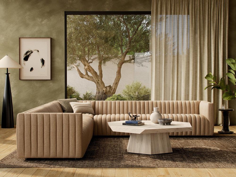 Four Hands - Grayson - Augustine 3-Piece Sectional - Palermo Drift - 234068-005 veiw 4