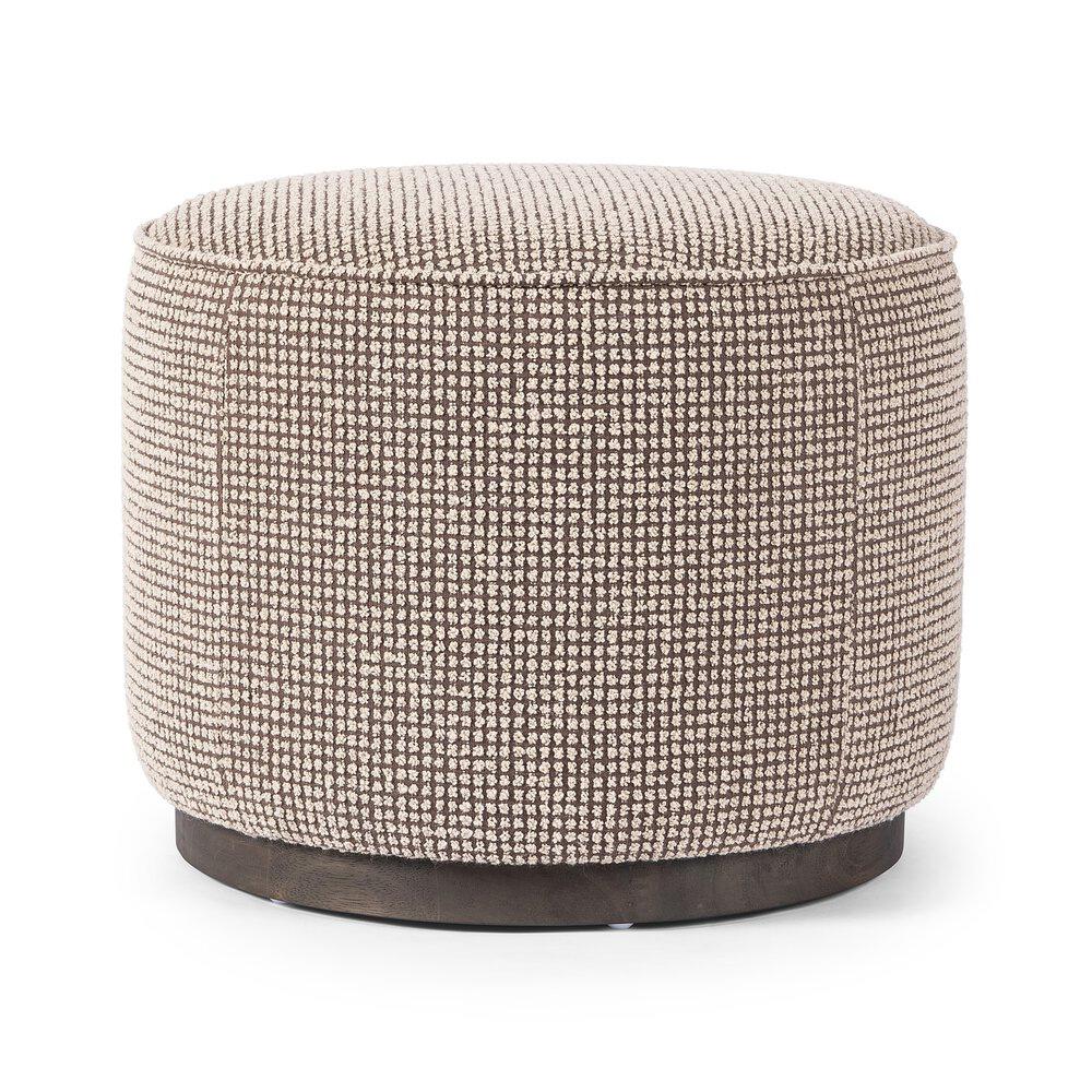 Four Hands - Westgate - Sinclair Round Ottoman - Barrow Taupe - 106074-017 veiw 1