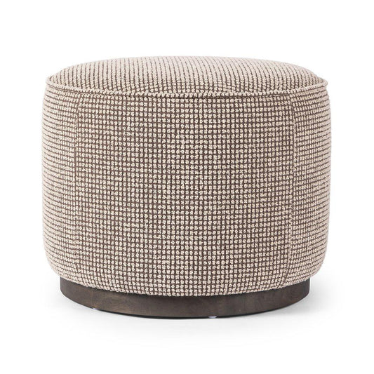 Four Hands - Westgate - Sinclair Round Ottoman - Barrow Taupe - 106074-017 veiw 1