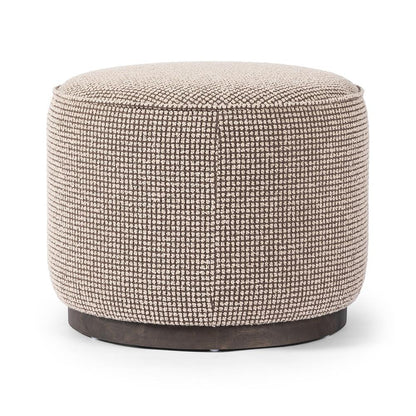 Four Hands - Westgate - Sinclair Round Ottoman - Barrow Taupe - 106074-017 veiw 2