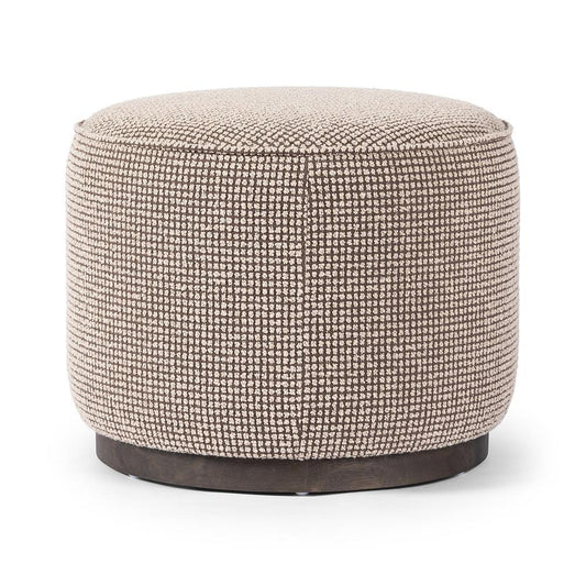 Four Hands - Westgate - Sinclair Round Ottoman - Barrow Taupe - 106074-017 veiw 2