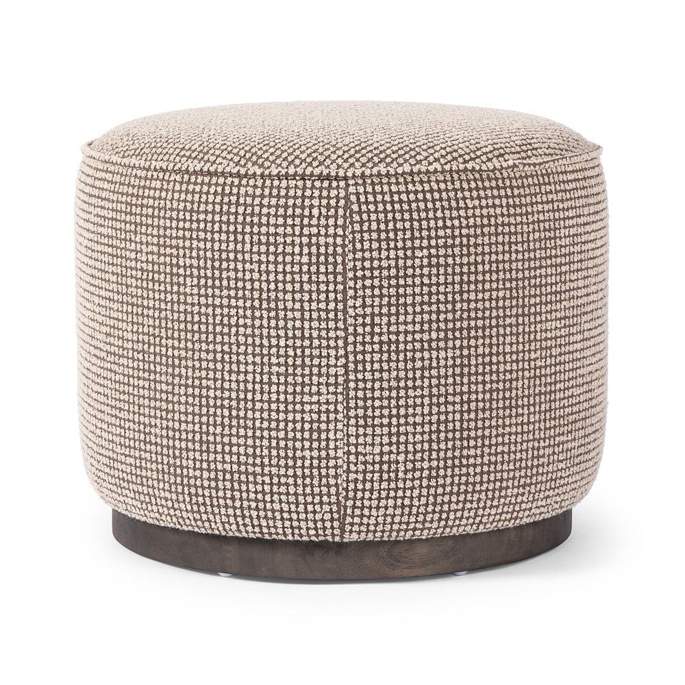 Four Hands - Westgate - Sinclair Round Ottoman - Barrow Taupe - 106074-017 veiw 3