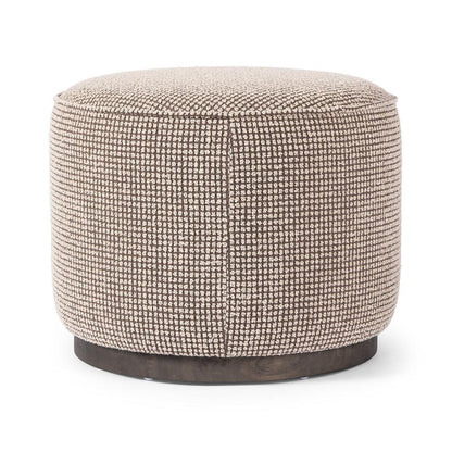 Four Hands - Westgate - Sinclair Round Ottoman - Barrow Taupe - 106074-017 veiw 3