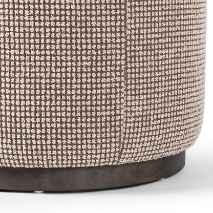 Four Hands - Westgate - Sinclair Round Ottoman - Barrow Taupe - 106074-017 veiw 5