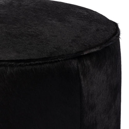 Four Hands - Westgate - Sinclair Round Ottoman - Dark Hair on Hide - 106074-015 veiw 4