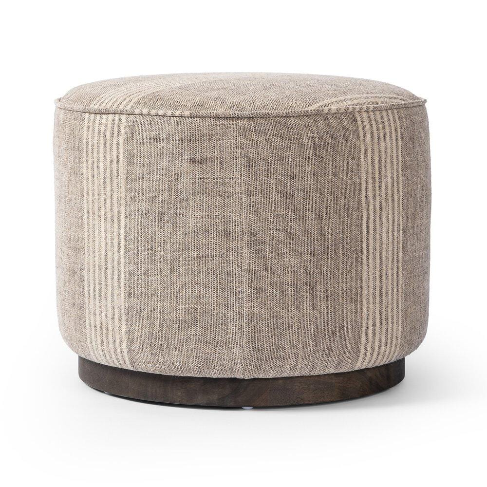 Four Hands - Westgate - Sinclair Round Ottoman - Manchester Flint - 106074-020 veiw 1