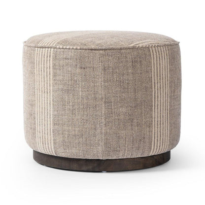 Four Hands - Westgate - Sinclair Round Ottoman - Manchester Flint - 106074-020 veiw 1