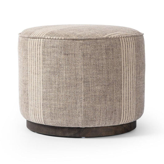 Four Hands - Westgate - Sinclair Round Ottoman - Manchester Flint - 106074-020 veiw 1