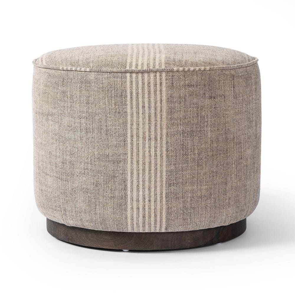 Four Hands - Westgate - Sinclair Round Ottoman - Manchester Flint - 106074-020 veiw 2