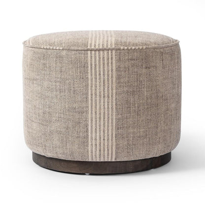 Four Hands - Westgate - Sinclair Round Ottoman - Manchester Flint - 106074-020 veiw 2