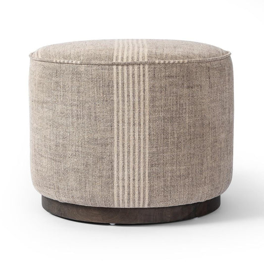 Four Hands - Westgate - Sinclair Round Ottoman - Manchester Flint - 106074-020 veiw 2