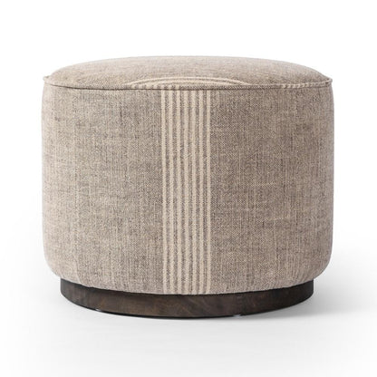 Four Hands - Westgate - Sinclair Round Ottoman - Manchester Flint - 106074-020 veiw 3