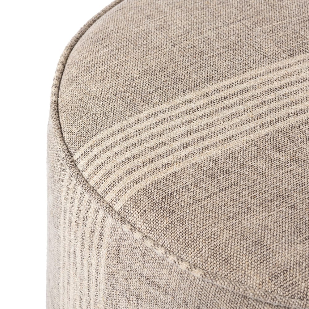 Four Hands - Westgate - Sinclair Round Ottoman - Manchester Flint - 106074-020 veiw 7
