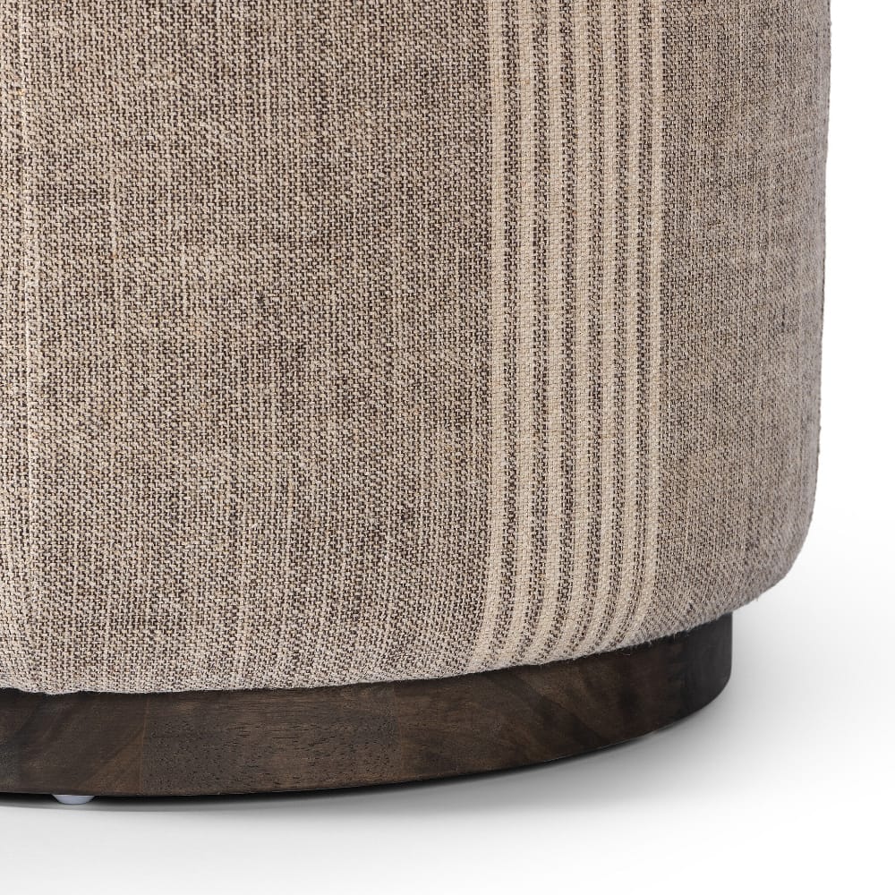 Four Hands - Westgate - Sinclair Round Ottoman - Manchester Flint - 106074-020 veiw 9