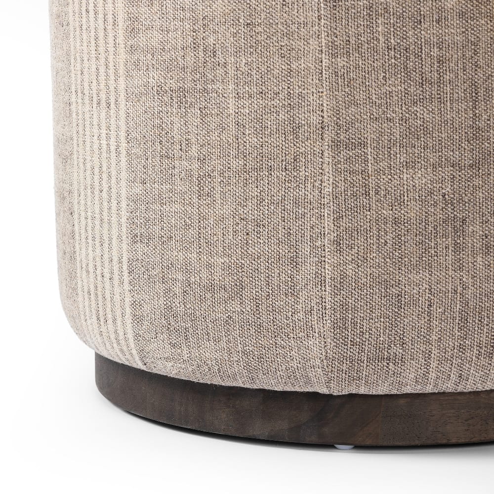Four Hands - Westgate - Sinclair Round Ottoman - Manchester Flint - 106074-020 veiw 10