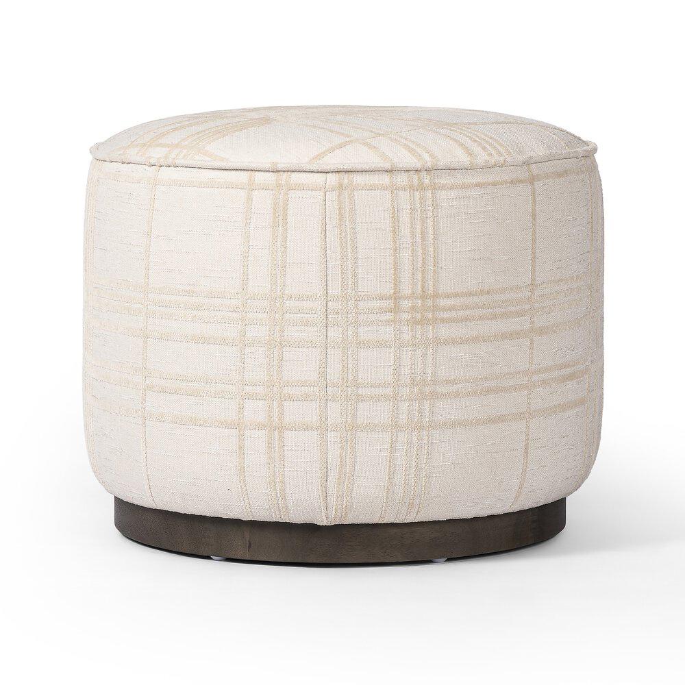Four Hands - Westgate - Sinclair Round Ottoman - Sheffield Ivory - 106074-022 veiw 1