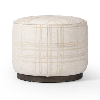Four Hands - Westgate - Sinclair Round Ottoman - Sheffield Ivory - 106074-022 veiw 1