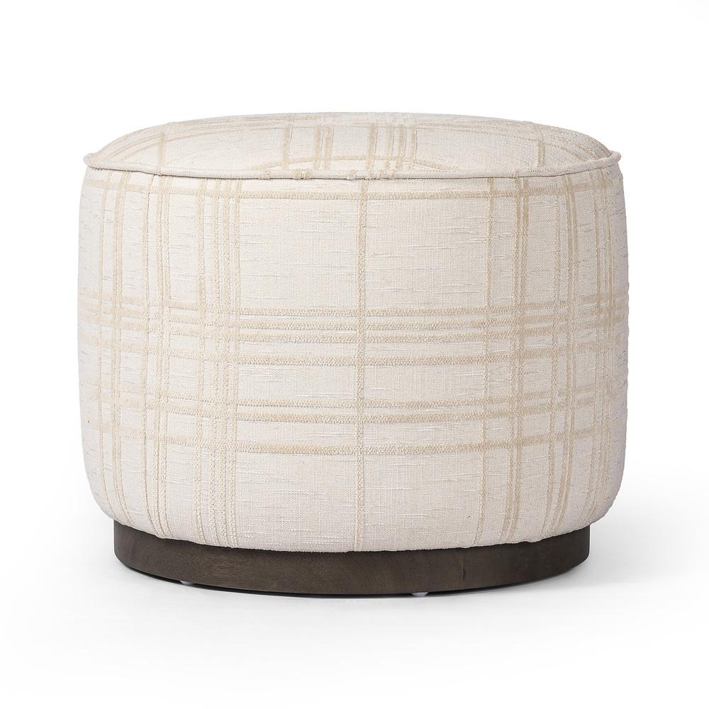Four Hands - Westgate - Sinclair Round Ottoman - Sheffield Ivory - 106074-022 veiw 2