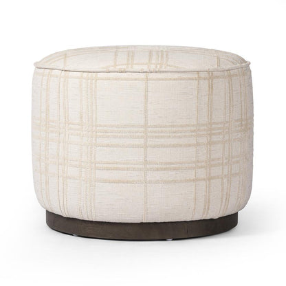 Four Hands - Westgate - Sinclair Round Ottoman - Sheffield Ivory - 106074-022 veiw 2
