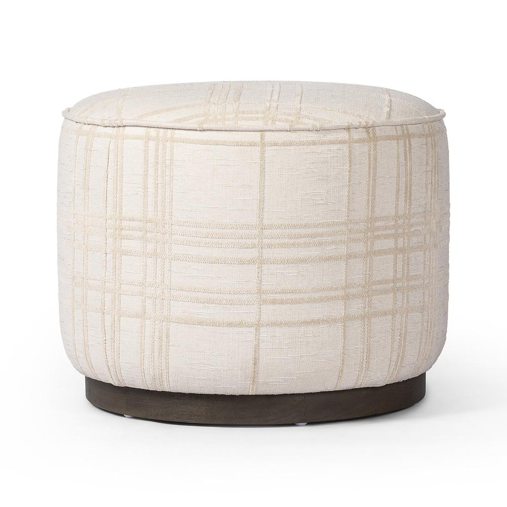 Four Hands - Westgate - Sinclair Round Ottoman - Sheffield Ivory - 106074-022 veiw 5