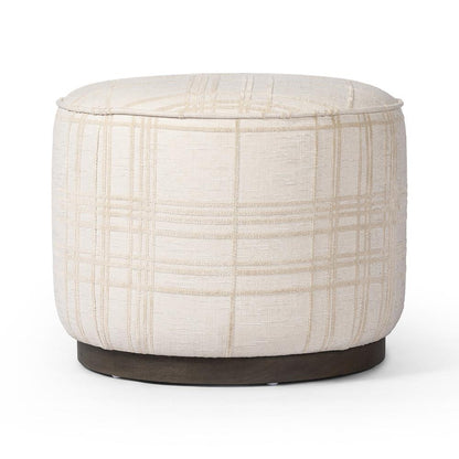 Four Hands - Westgate - Sinclair Round Ottoman - Sheffield Ivory - 106074-022 veiw 5