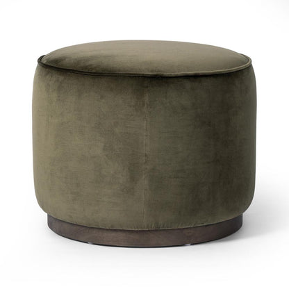 Four Hands - Westgate - Sinclair Round Ottoman - Surrey Olive - 106074-019 veiw 2