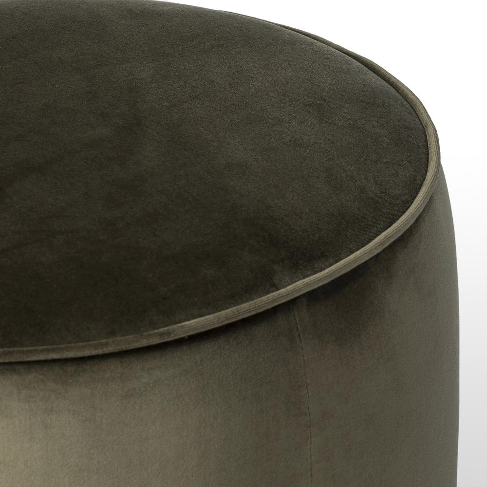 Four Hands - Westgate - Sinclair Round Ottoman - Surrey Olive - 106074-019 veiw 4