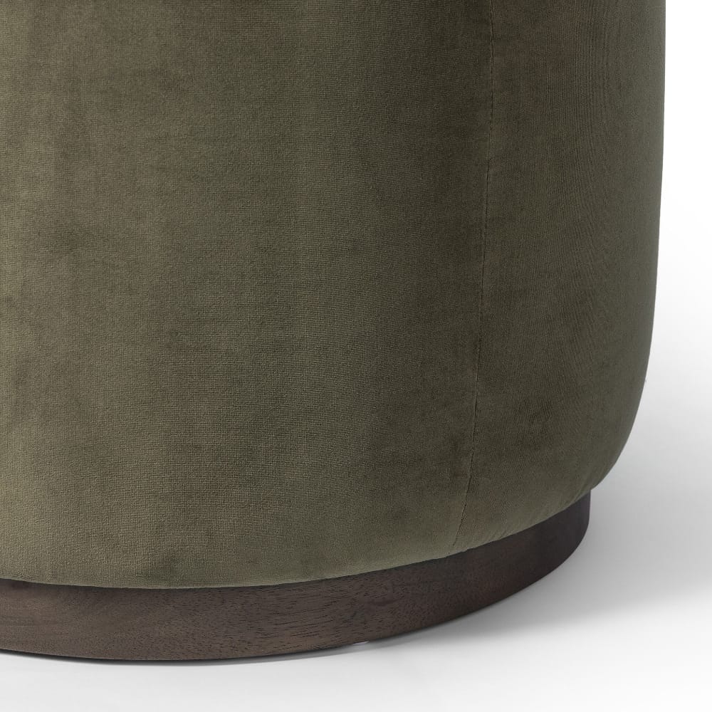Four Hands - Westgate - Sinclair Round Ottoman - Surrey Olive - 106074-019 veiw 7