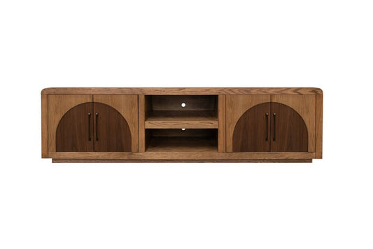 Legends Furniture - Eclipse 92 inch TV Stand Console in Bourbon and Walnut - EC1211.OBR veiw 2