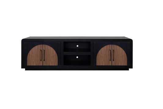 Legends Furniture - Eclipse 92 inch TV Stand Console in Clove and Natural Walnut - EC1211.CLV veiw 2